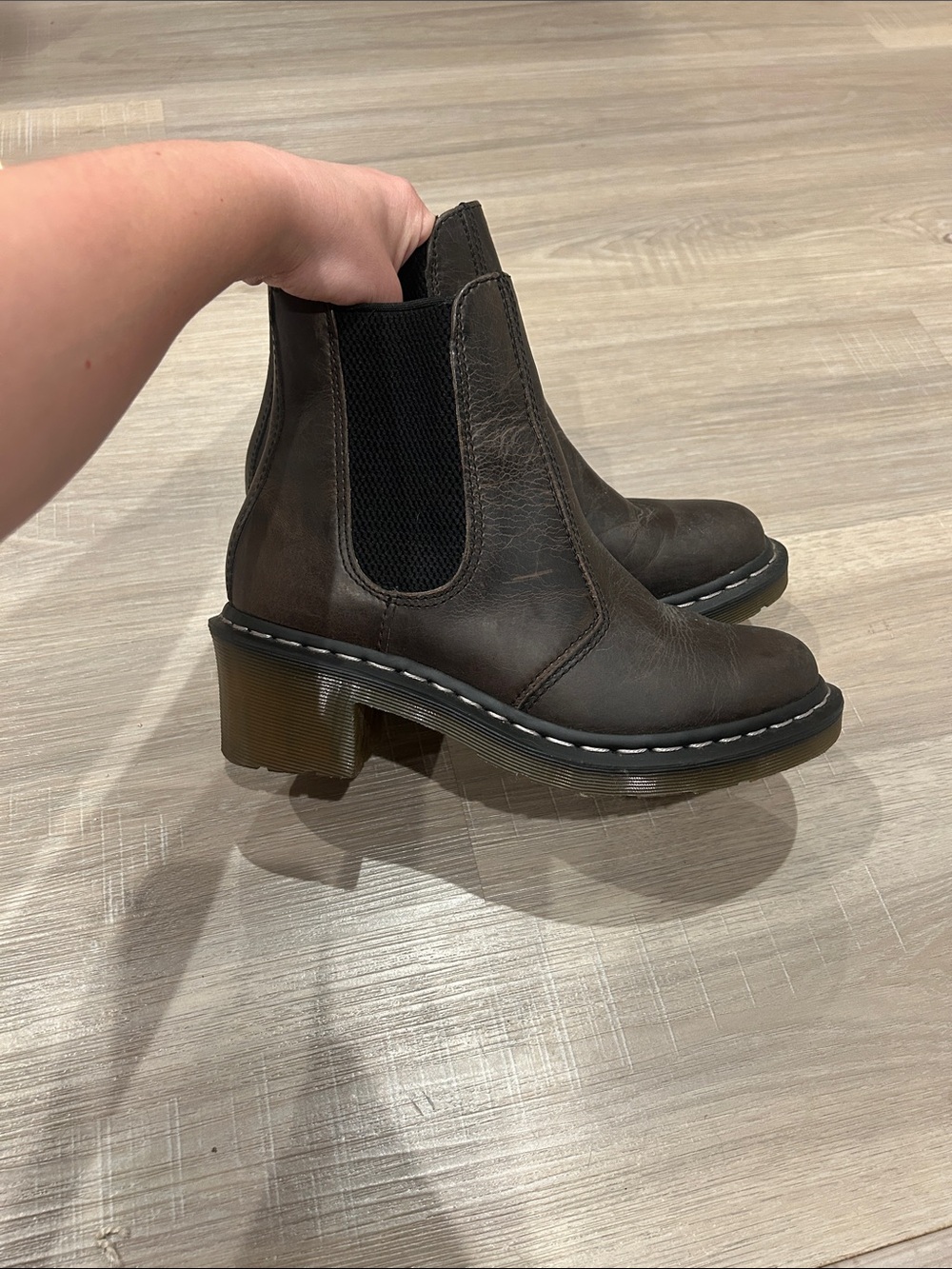 Dr. Martens Cadence Dark Brownish Gray Chelsea Booties - Picture 2 of 6